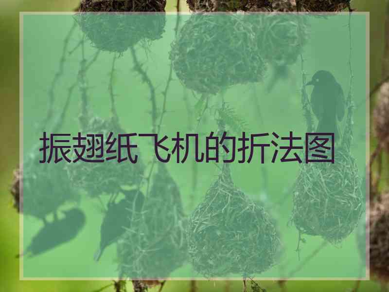 振翅纸飞机的折法图