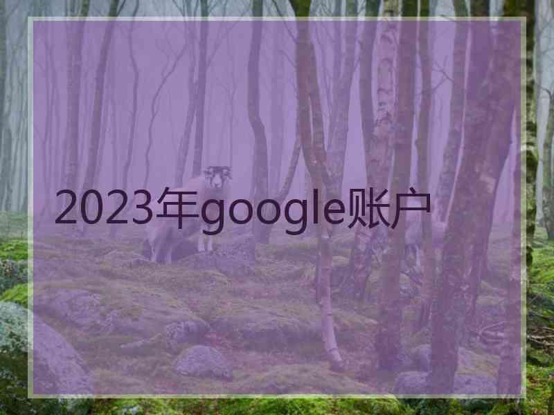 2023年google账户