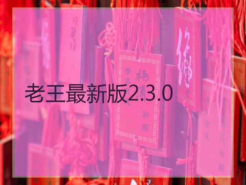 老王最新版2.3.0