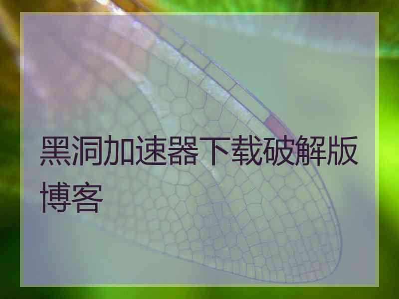 黑洞加速器下载破解版博客