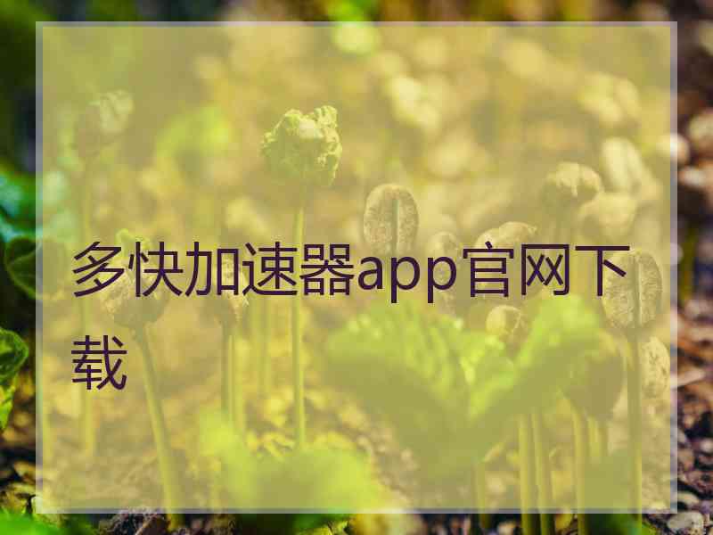 多快加速器app官网下载