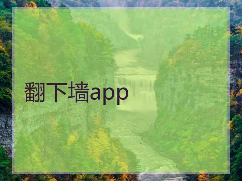 翻下墙app