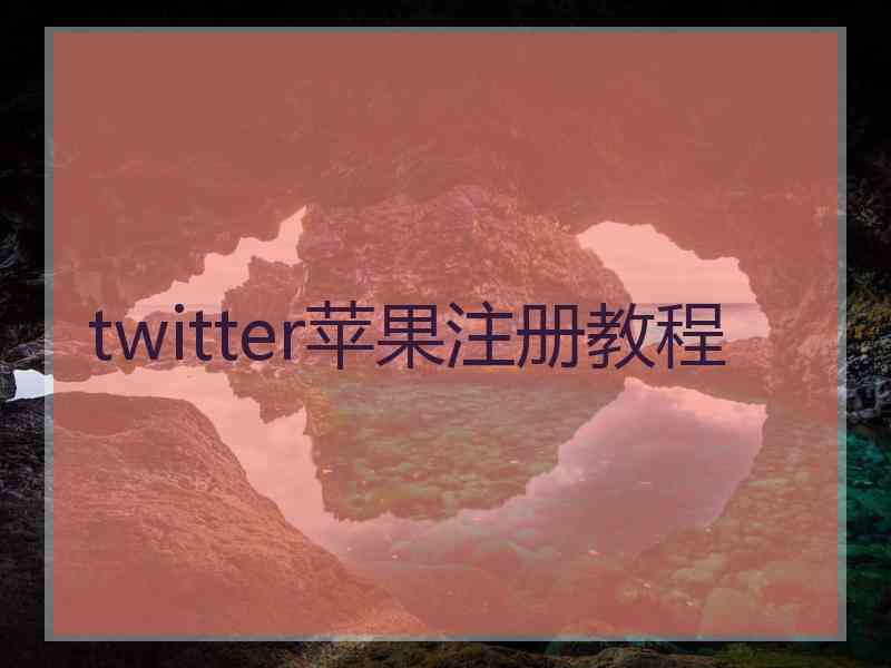 twitter苹果注册教程