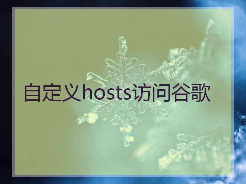 自定义hosts访问谷歌