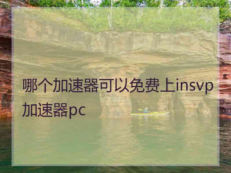 哪个加速器可以免费上insvp加速器pc