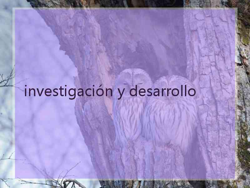 investigación y desarrollo