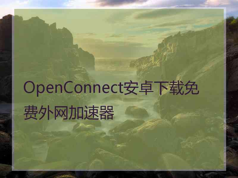 OpenConnect安卓下载免费外网加速器