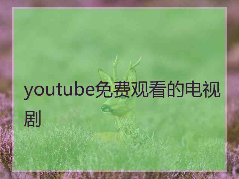 youtube免费观看的电视剧