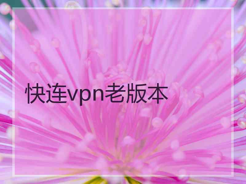 快连vpn老版本